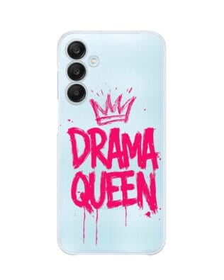 Etui do Samsung Galaxy M35 5G przeźroczyste, silikonowe Flexi, Positive Vibes, Drama Queen