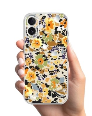 Etui do iPhone 17 przeźroczyste, silikonowe Flexi, Summer Patterns, malowane kwiatki