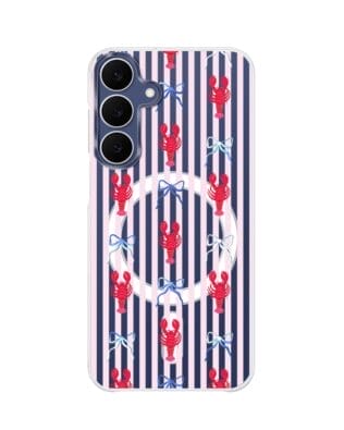 Etui do Samsung Galaxy S25 FE z MagSafe przeźroczyste, silikonowe Flexi, Summer Patterns, krab i kokardki