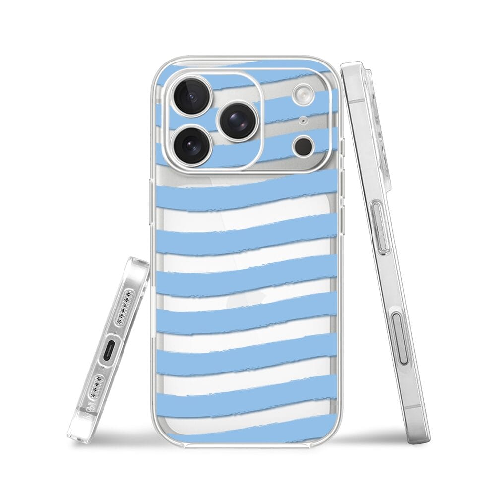 Etui do iPhone 17 Pro przeźroczyste, silikonowe Flexi, fale morskie - obrazek 3