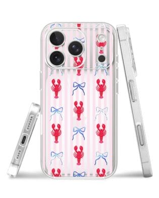 Etui do Samsung Galaxy S23 przeźroczyste, silikonowe Flexi, krab i kokardki