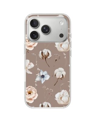 Etui do iPhone 17 Pro Max z MagSafe przeźroczyste, silikonowe Flexi, Summer Patterns, akwarelowe kwiatki