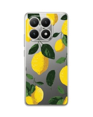 Etui do Xiaomi 15T przeźroczyste, silikonowe Flexi, Italian Summer, Cytrynowe