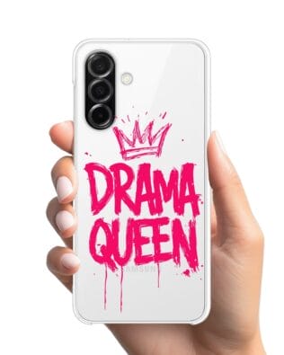 Etui do Samsung Galaxy A26 5G przeźroczyste, silikonowe Flexi, Positive Vibes, Drama Queen