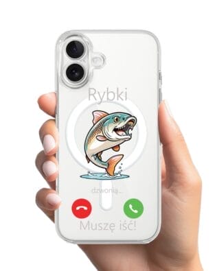 Etui do iPhone 17 z MagSafe przeźroczyste, silikonowe Flexi, rybki dzwonią