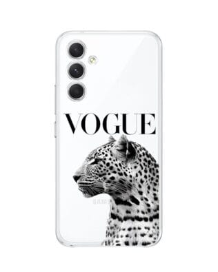 Etui do Samsung Galaxy A54 5G przeźroczyste, silikonowe Flexi, Positive Vibes, Tygrys Vogue
