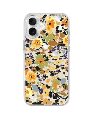 Etui do iPhone 17 z MagSafe przeźroczyste, silikonowe Flexi, Summer Patterns, malowane kwiatki