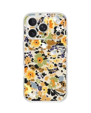 Etui do iPhone 17 Pro przeźroczyste, silikonowe Flexi, Summer Patterns, malowane kwiatki