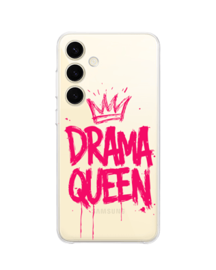 Etui do Samsung Galaxy S25 Plus przeźroczyste, silikonowe Flexi, Positive Vibes, Drama Queen