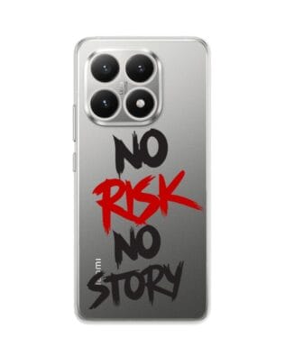 Etui do Xiaomi 15T przeźroczyste, silikonowe Flexi, Positive Vibes, No Risk No Story