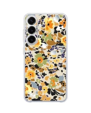 Etui do Samsung Galaxy S25 FE przeźroczyste, silikonowe Flexi, Summer Patterns, malowane kwiatki