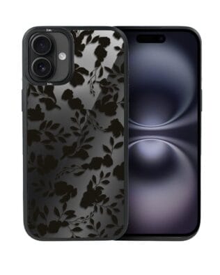 Etui do iPhone 16 Plus IBIZU DropGuard Matt z MagSafe, Midnight, Cienie liści