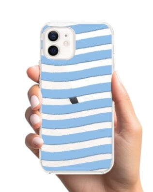 Etui do iPhone 12 przeźroczyste, silikonowe Flexi, fale morskie