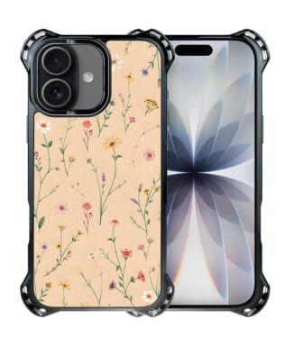 Etui do iPhone 17 IBIZU DropGuard Ultra z MagSafe, Pastel Bloom, Koralowa łąka