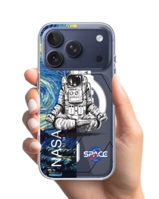 Etui do iPhone 17 Pro Max z MagSafe przeźroczyste, silikonowe Flexi, keep calm in Cosmos