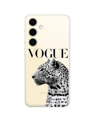 Etui do Samsung Galaxy S24 Plus przeźroczyste, silikonowe Flexi, Positive Vibes, Tygrys Vogue