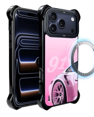 Etui do iPhone 17 Pro Max IBIZU DropGuard Ultra z MagSafe, TechDrive, 911 różowe