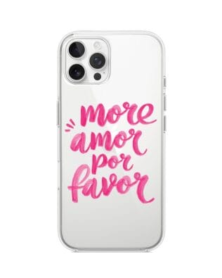 Etui do iPhone 12 Pro Max przeźroczyste, silikonowe Flexi, Positive Vibes, More amore per favore
