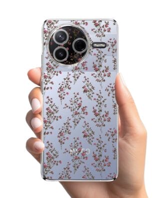 Etui do Xiaomi POCO F7 Pro przeźroczyste, silikonowe Flexi, Mini Patterns, Różyczki