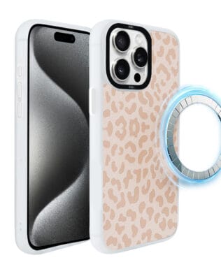 Etui do iPhone 15 Pro Max IBIZU DropGuard Matt z MagSafe, Boho, Delikatna panterka