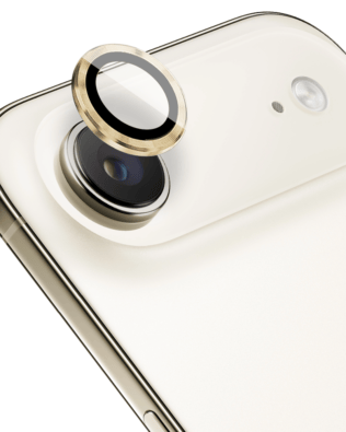 Metalowa osłona obiektywu aparatu ze szkła hartowanego 9H do iPhone Air, 1 zestaw, złota