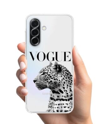 Etui do Samsung Galaxy A36 5G przeźroczyste, silikonowe Flexi, Positive Vibes, Tygrys Vogue