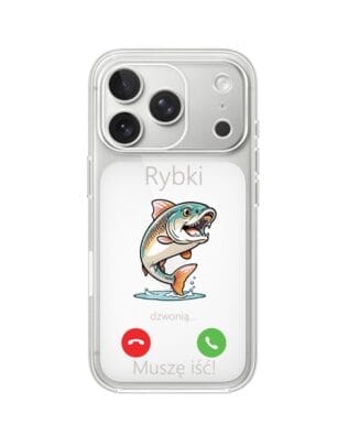 Etui do iPhone 17 Pro przeźroczyste, silikonowe Flexi, rybki dzwonią