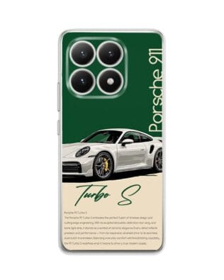 Etui do Xiaomi 15T przeźroczyste, silikonowe Flexi, Szybkie Auta, Elegancja 911