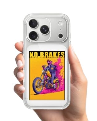 Etui do iPhone 17 Pro Max przeźroczyste, silikonowe Flexi, Bikers, Motocyklem przez świat