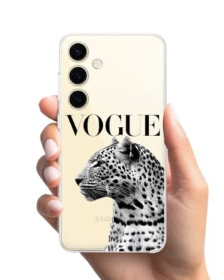 Etui do Samsung Galaxy S25 przeźroczyste, silikonowe Flexi, Positive Vibes, Tygrys Vogue