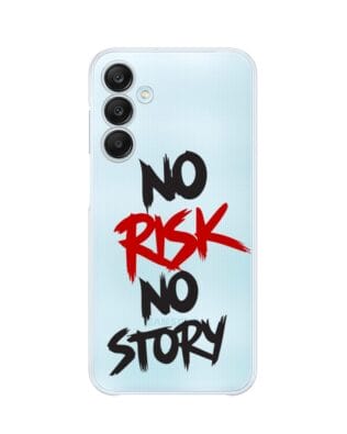 Etui do Samsung Galaxy M35 5G przeźroczyste, silikonowe Flexi, Positive Vibes, No Risk No Story