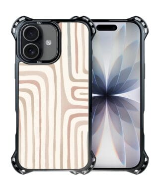 Etui do iPhone 17 IBIZU DropGuard Ultra z MagSafe, Boho, Piaskowy labirynt