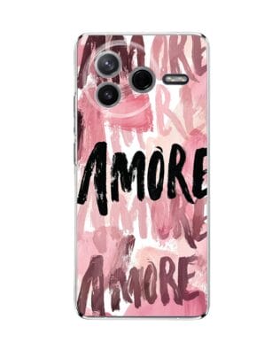 Etui do Xiaomi POCO F7 Pro przeźroczyste, silikonowe Flexi, Positive Vibes, Amore Amore