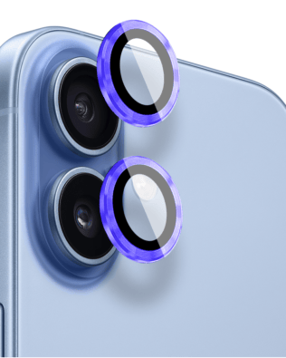 Metalowa osłona obiektywu aparatu ze szkła hartowanego 9H do iPhone 17, 1 zestaw, ultramaryna