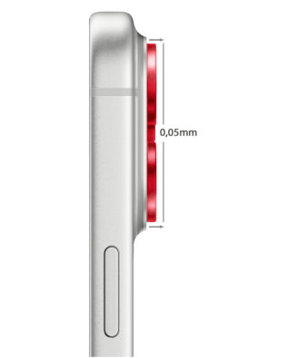 Metalowa osłona obiektywu aparatu ze szkła hartowanego 9H do iPhone 17 Pro, 1 zestaw, czerwone