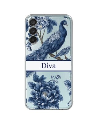 Etui do Samsung Galaxy M15 5G przeźroczyste, silikonowe Flexi, Mystic, Diva Peacock
