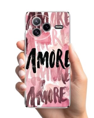 Etui do Xiaomi POCO F7 Ultra przeźroczyste, silikonowe Flexi, Positive Vibes, Amore Amore