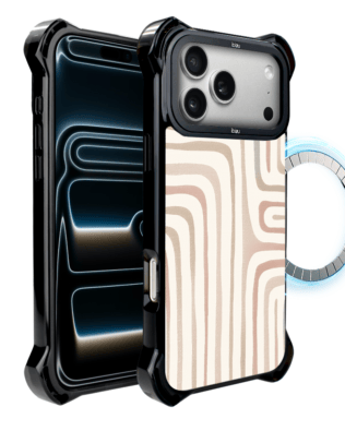 Etui do iPhone 17 Pro IBIZU DropGuard Ultra z MagSafe, Boho, Geometryczne linie