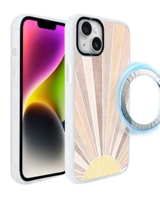 Etui do iPhone 14 IBIZU DropGuard Matt z MagSafe, Boho, Wschód słońca
