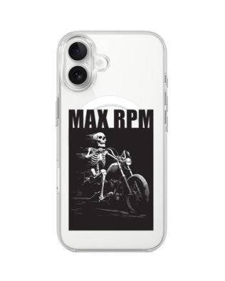 Etui do iPhone 17 z MagSafe przeźroczyste, silikonowe Flexi, Bikers, Ghost Rider