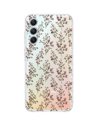Etui do Samsung Galaxy A34 5G przeźroczyste, silikonowe Flexi, Mini Patterns, Różyczki