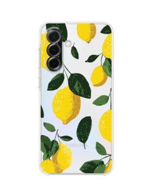 Etui do Samsung Galaxy A36 5G przeźroczyste, silikonowe Flexi, Italian Summer, Cytrynowe