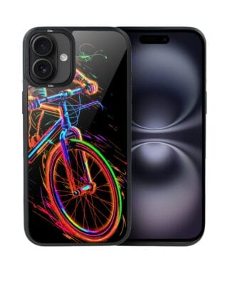 Etui do iPhone 16 IBIZU DropGuard Matt z MagSafe, #ElectroMove, Rowerowa wibracja