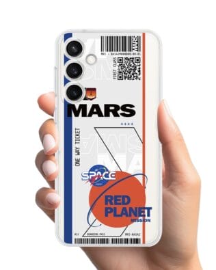 Etui do Samsung Galaxy S23 przeźroczyste, silikonowe Flexi, bilet na Mars