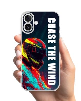 Etui do iPhone 17 przeźroczyste, silikonowe Flexi, Bikers, Chase The Wind