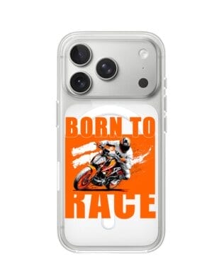 Etui do iPhone 17 Pro z MagSafe przeźroczyste, silikonowe Flexi, Bikers, Ścigacz