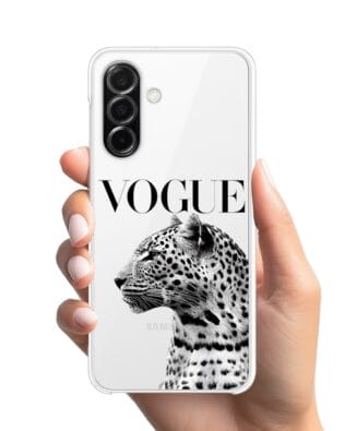 Etui do Samsung Galaxy A26 5G przeźroczyste, silikonowe Flexi, Positive Vibes, Tygrys Vogue