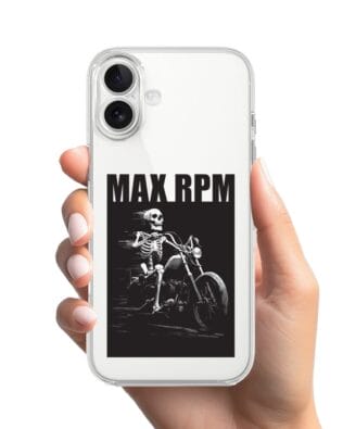 Etui do iPhone 17 przeźroczyste, silikonowe Flexi, Bikers, Ghost Rider