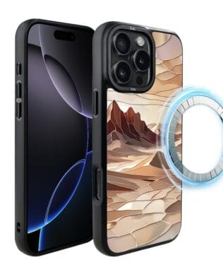 Etui do iPhone 16 Pro Max IBIZU DropGuard Matt z MagSafe, Barwy Szkła, Pustynny spokój