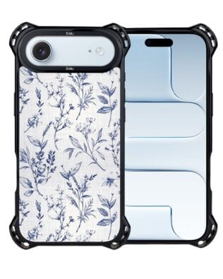 Etui do iPhone Air IBIZU DropGuard Ultra z MagSafe, Pastel Bloom, Lazurowe szepty